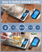 Báscula de alimentos de 22 libras digital para cocinar hornear