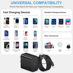 Cargador de carga rápida para iPhone 17, 16, 15, paquete de 3 cargadores USB C, cable Lightning de 6 pies y cable USB C tipo C para iPhone 17/17 Plus/17 Pro Max/Air/16/16 Plus/16 Pro Max/15 Pro/14Pro