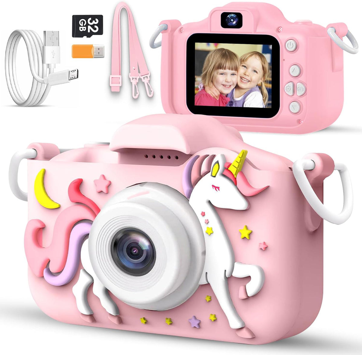Cámara de Unicornio para Niñas de 3-12 Años, Cámara Selfie para Niñ...