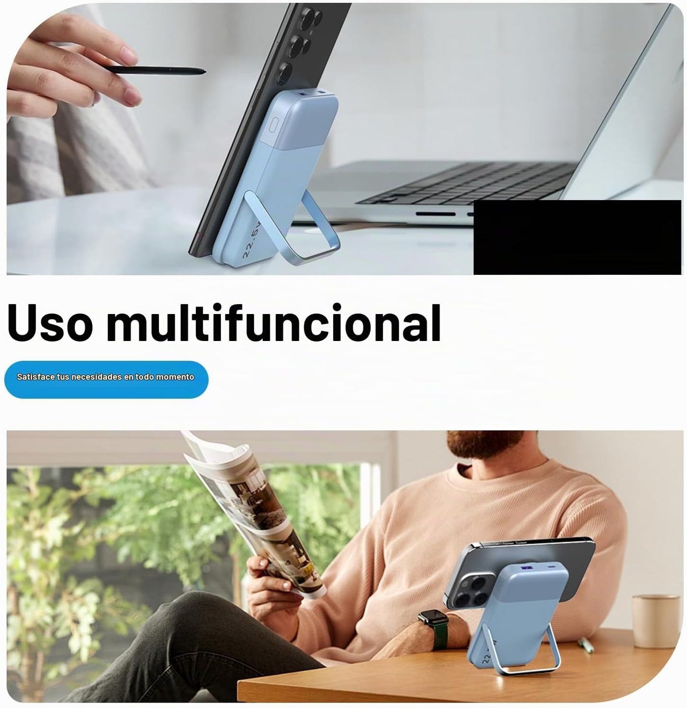 JUOVI Banco de energía magnético, cargador portátil de 10000 mAh, b...