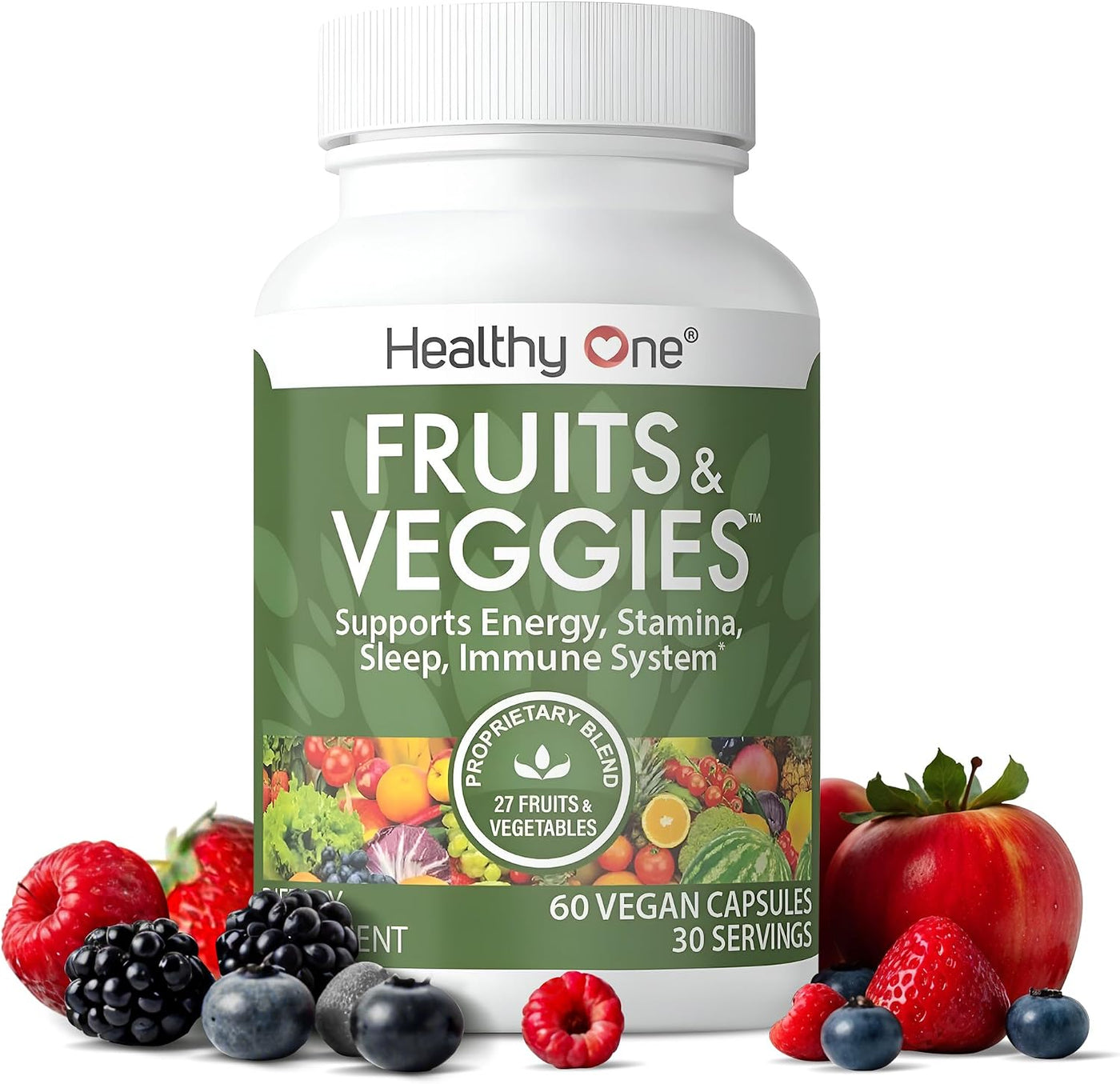Healthy One - Suplemento de frutas y verduras, 27 superalimentos, v...