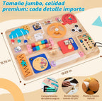 Tablero grande de actividades de 20 x 16 pulgadas, juguete sensorial de