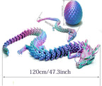 Juego de 5 piezas de juguetes grandes impresos en 3D de huevos, Juego de 5 piezas de dragón/huevo