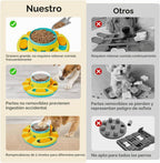 Potaroma Juguete de rompecabezas para perros de 2 niveles, alimentador lento, dispensador de alimentos para cachorros para entrenamiento de coeficiente intelectual y entretenimiento para todas las