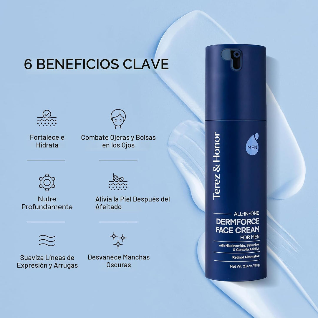 TEREZ &amp; HONOR Crema facial 6 en 1 para hombres: Crema hidratant...