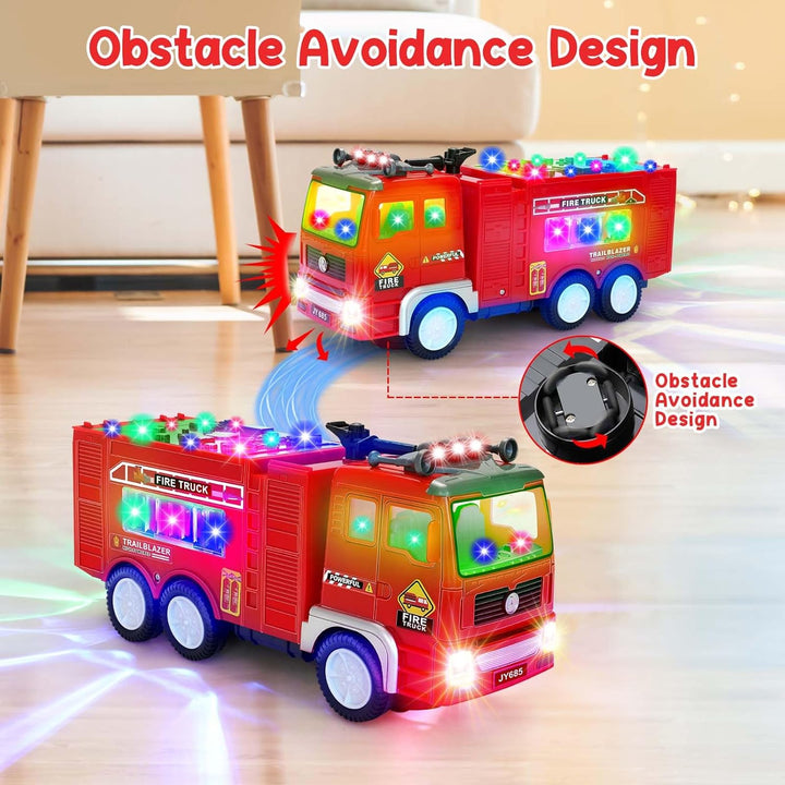 Camión de Bomberos Juguetes con Música 4D Luz LED Automática Luz In...