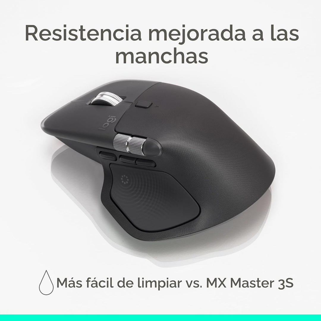 Logitech MX Master 4, ratón inalámbrico ergonómico con retroaliment...