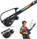 Guitarra eléctrica sin cuerdas para niños, guitarras multifuncionales con tocadiscos DJ y luces, juguetes musicales para niños de 3, 4, 5, 6, 7, 8, 9, 10, 11, 12