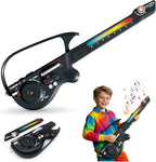 Guitarra eléctrica sin cuerdas para niños, guitarras multifuncionales con tocadiscos DJ y luces, juguetes musicales para niños de 3, 4, 5, 6, 7, 8, 9, 10, 11, 12