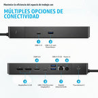 Dell WD19TBS Thunderbolt Dock - Estación de acoplamiento USB C con monitor dual con 180, cable HDMI, cable DisplayPort, estación de acoplamiento para laptop y computadora Dell