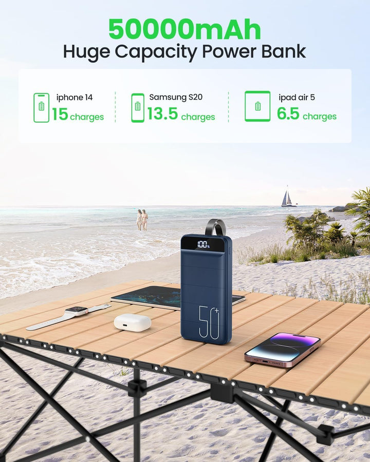 DAOLOT Cargador Portátil Banco de Energía 50000mAh Carga Rápida 22....
