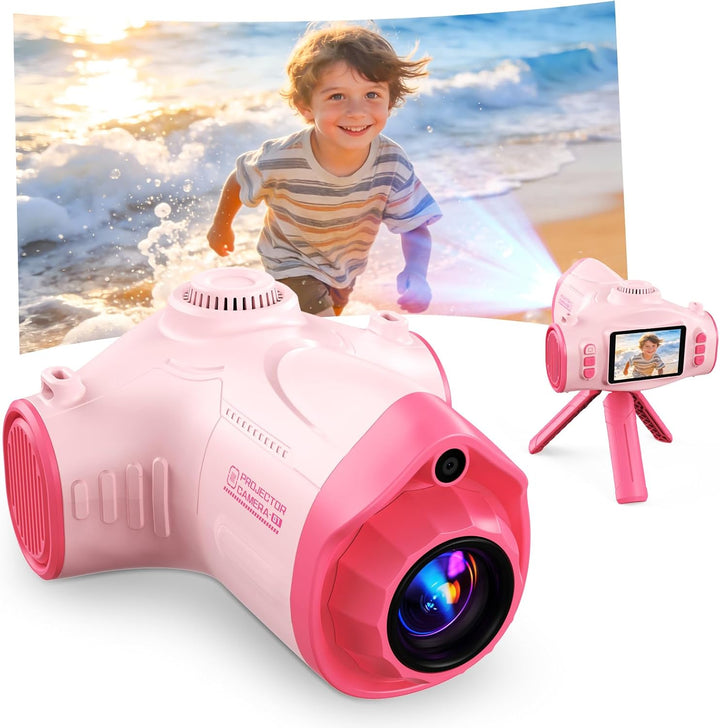 Cámara para niños con proyector, cámara digital HD 1080P para niños...