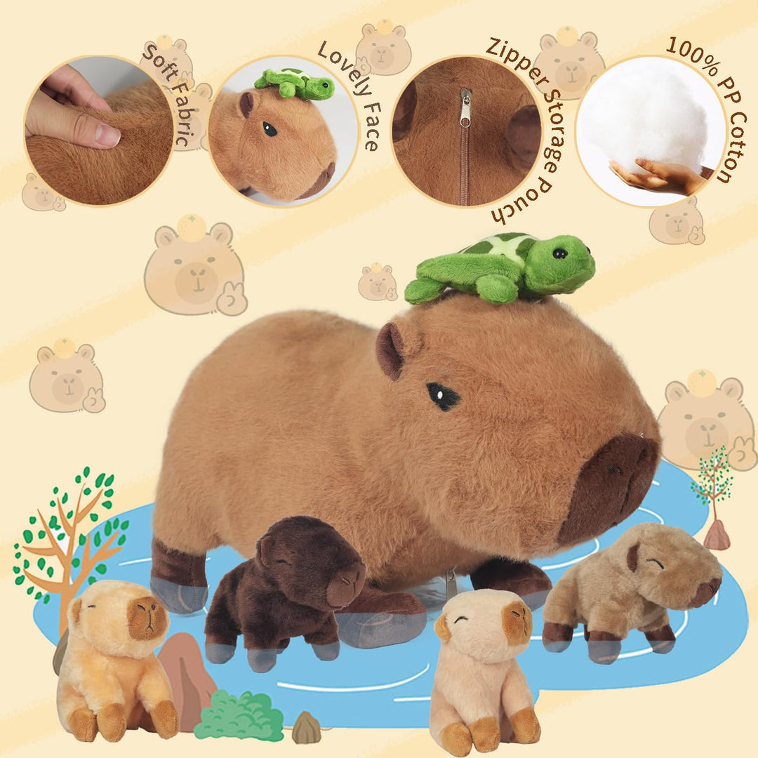 Peluche de Capibara 5 en 1, 14.2 Pulgadas Animal de Peluche Capibar...
