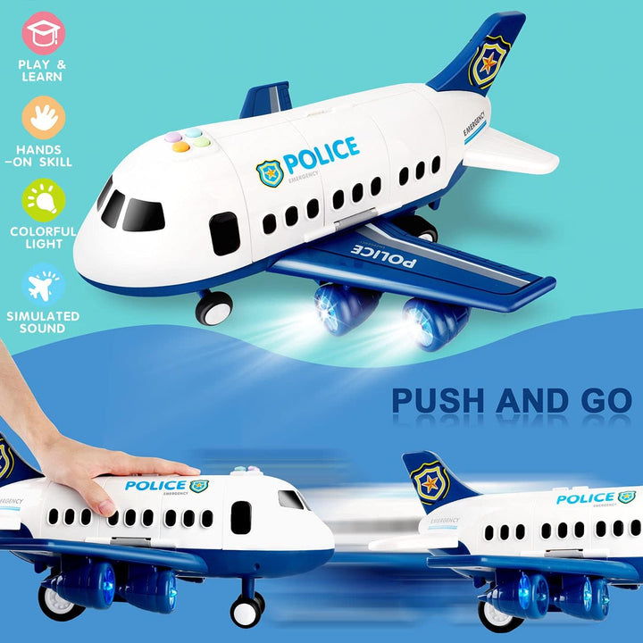 Dwi Dowellin Auto de juguetes para niños pequeños: avión de carga d...