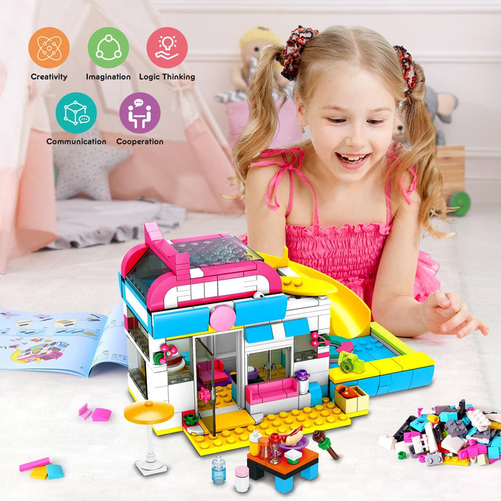 HOGOKIDS Juego de construcción 3 en 1 para niñas cámper y