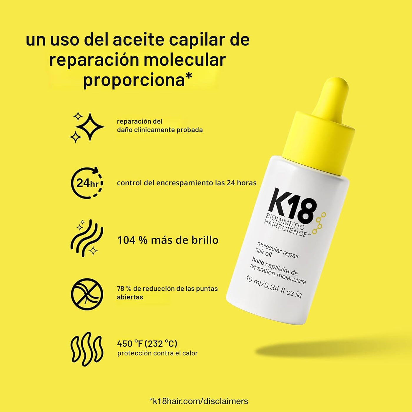 K18 Molecular Repair Hair Oil, Weightless Oil for Stronger, Healthi...