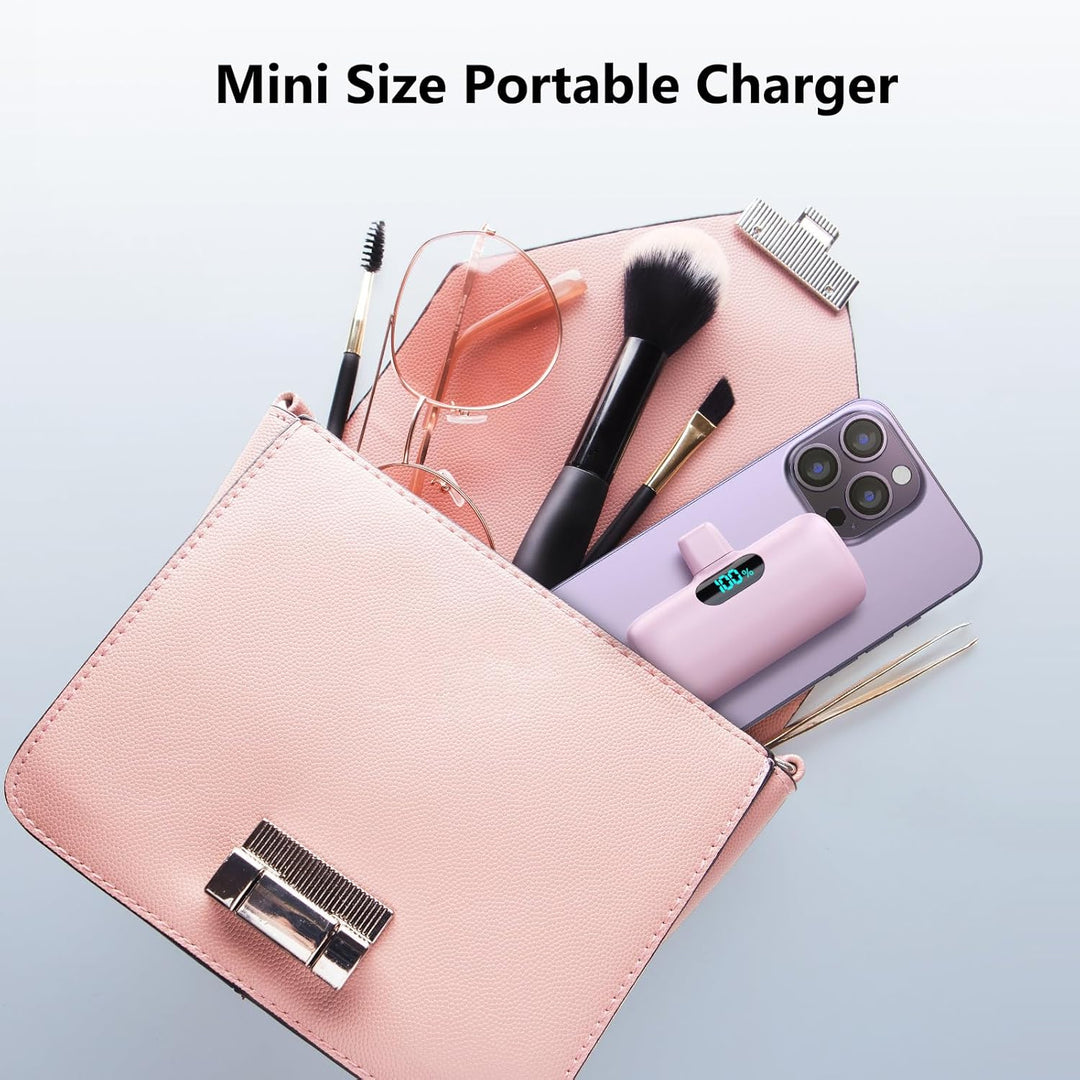 Mini Cargador Portátil USB C Power Bank, Paquete de Batería Mejorad...