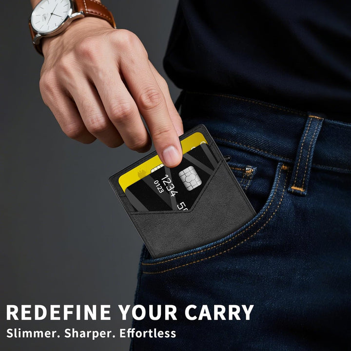 KISUEDZP Cartera delgada para hombre con bloqueo RFID, soporte de m...