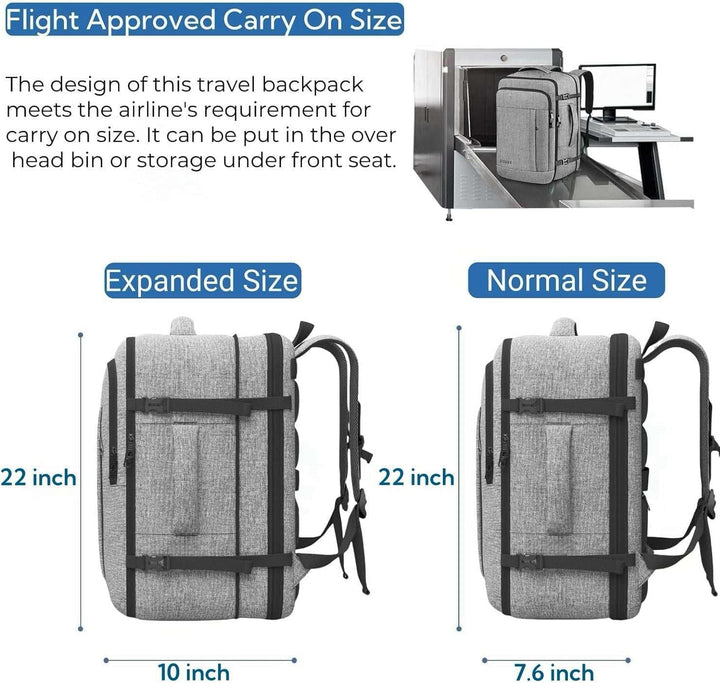 Gieury Mochila de 60L, mochila de viaje extra grande para hombres y...