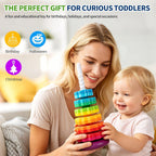 Juguetes Montessori para anillos apilables giratorios de 1