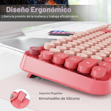 FD Combo de teclado y ratón inalámbricos | Teclado y ratón colorido...
