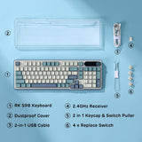 RK ROYAL KLUDGE S98 Teclado mecánico con pantalla inteligente y per...