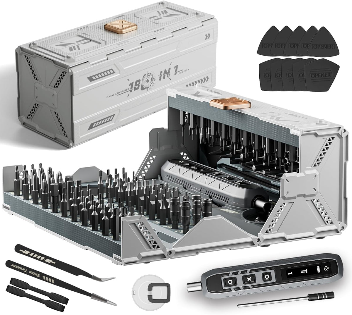 Juego de destornilladores eléctricos 181 en 1, destornillador
