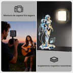 Ailight Luz de vídeo LED magnética, CRI 98+ 2500-9000K - Negro