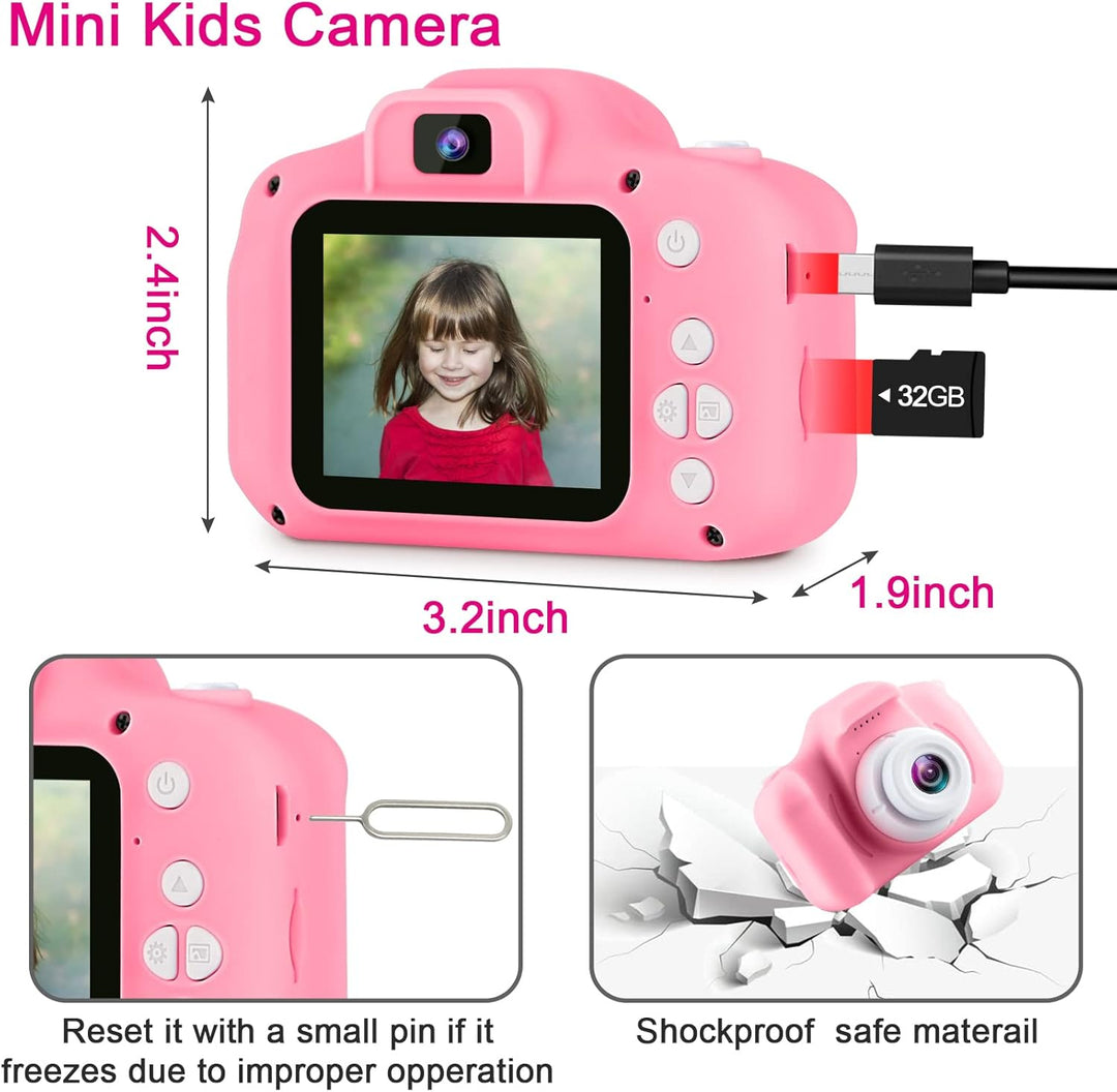 GKTZ Juguetes para niñas de 3 a 8 años, cámara digital para niños,...