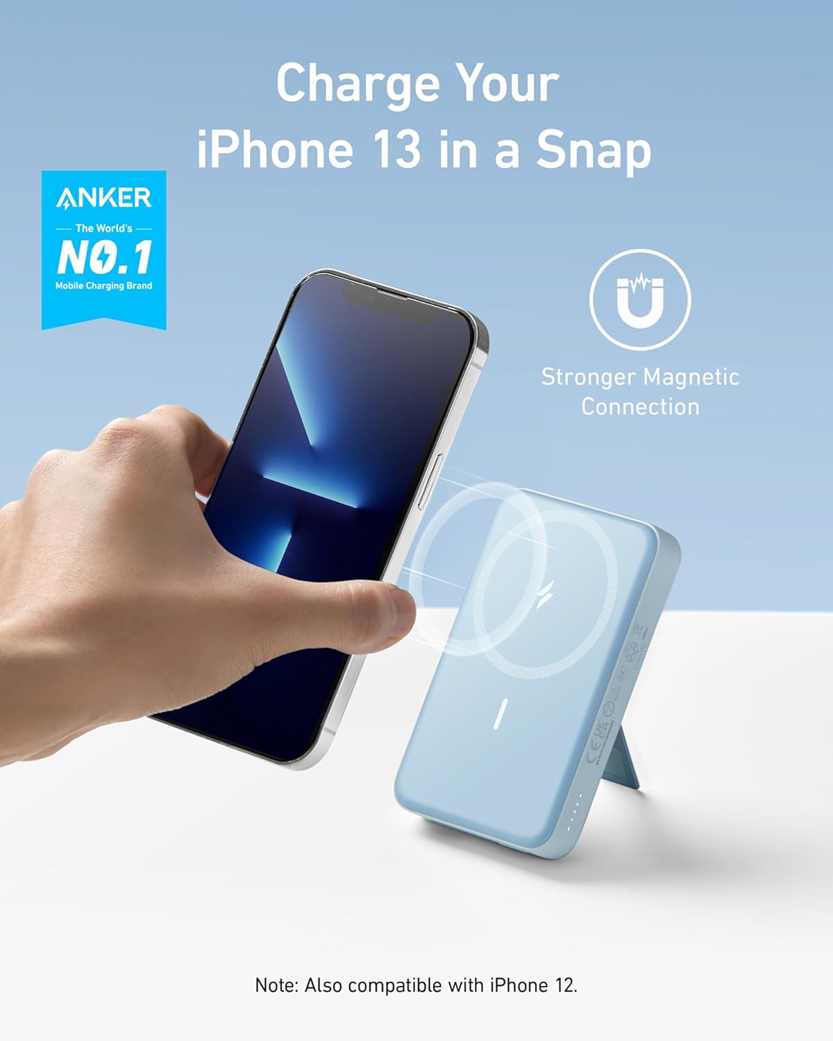 Anker 633 - Batería magnética de 10,000 mAh, cargador portátil inal...