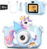 Cámara azul para niños y niñas, cámara de video digital HD 1080P co...