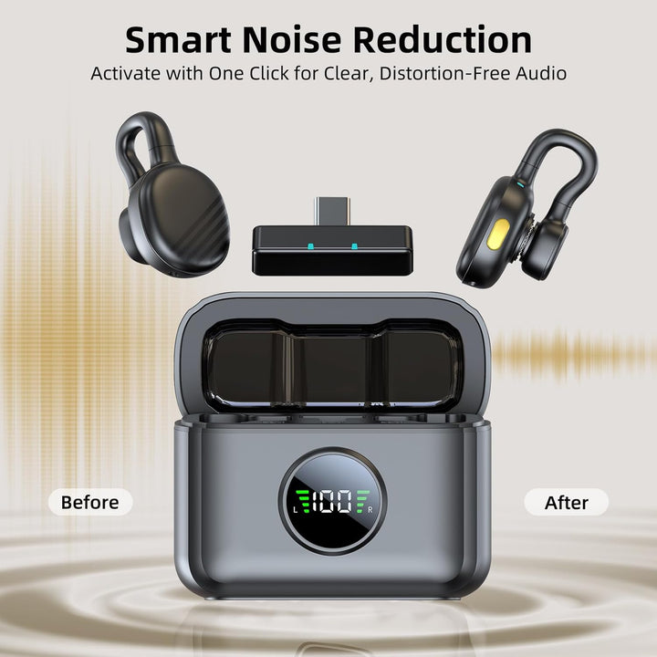 TXTUNE Micrófono Lavalier inalámbrico para iPhone 15\/16\/Android,...