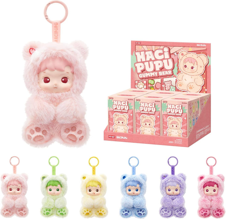 POP MART HACIPUPU Serie de Osos Gomosos - Colgante de Peluche de Vi...