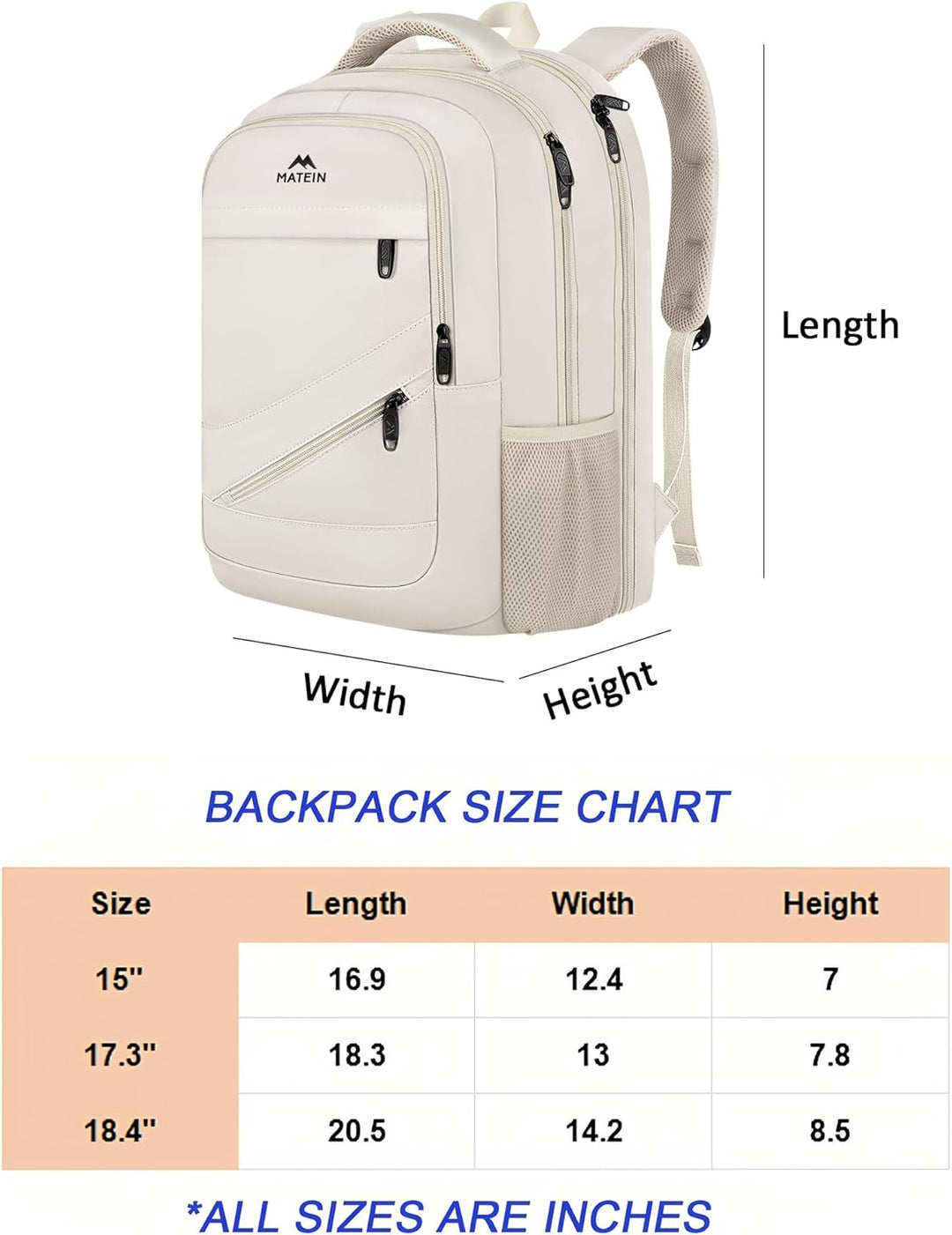 MATEIN - Morral extra grande para mujeres, de 18 pulgadas, compatib...