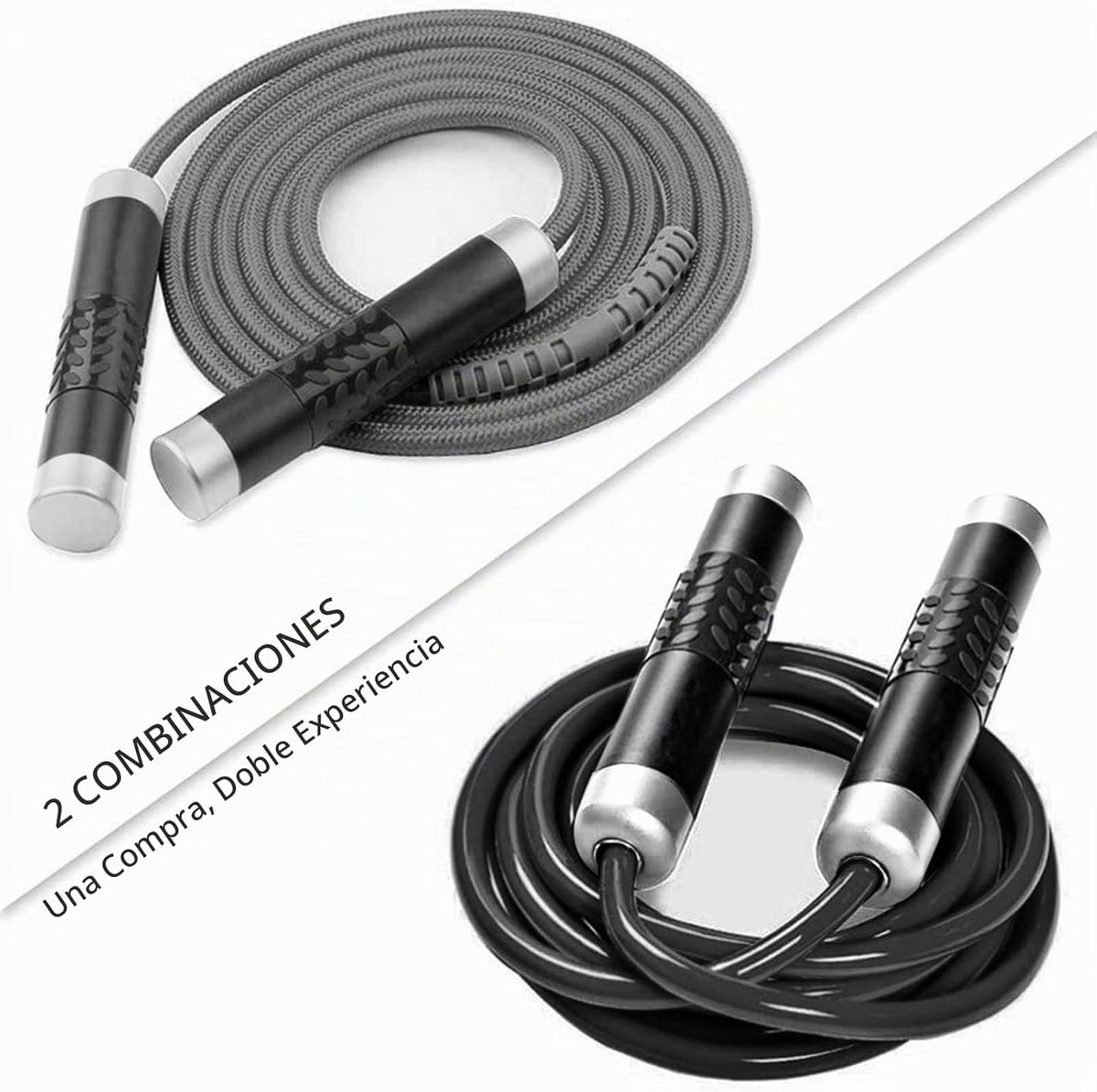 Redify Cuerda de saltar con peso para entrenamiento físico (1 libra), rodamiento de bolas sin enredos, cuerda de saltar de velocidad rápida para boxeo MMA, pérdida de peso, mango de aluminio, longitud