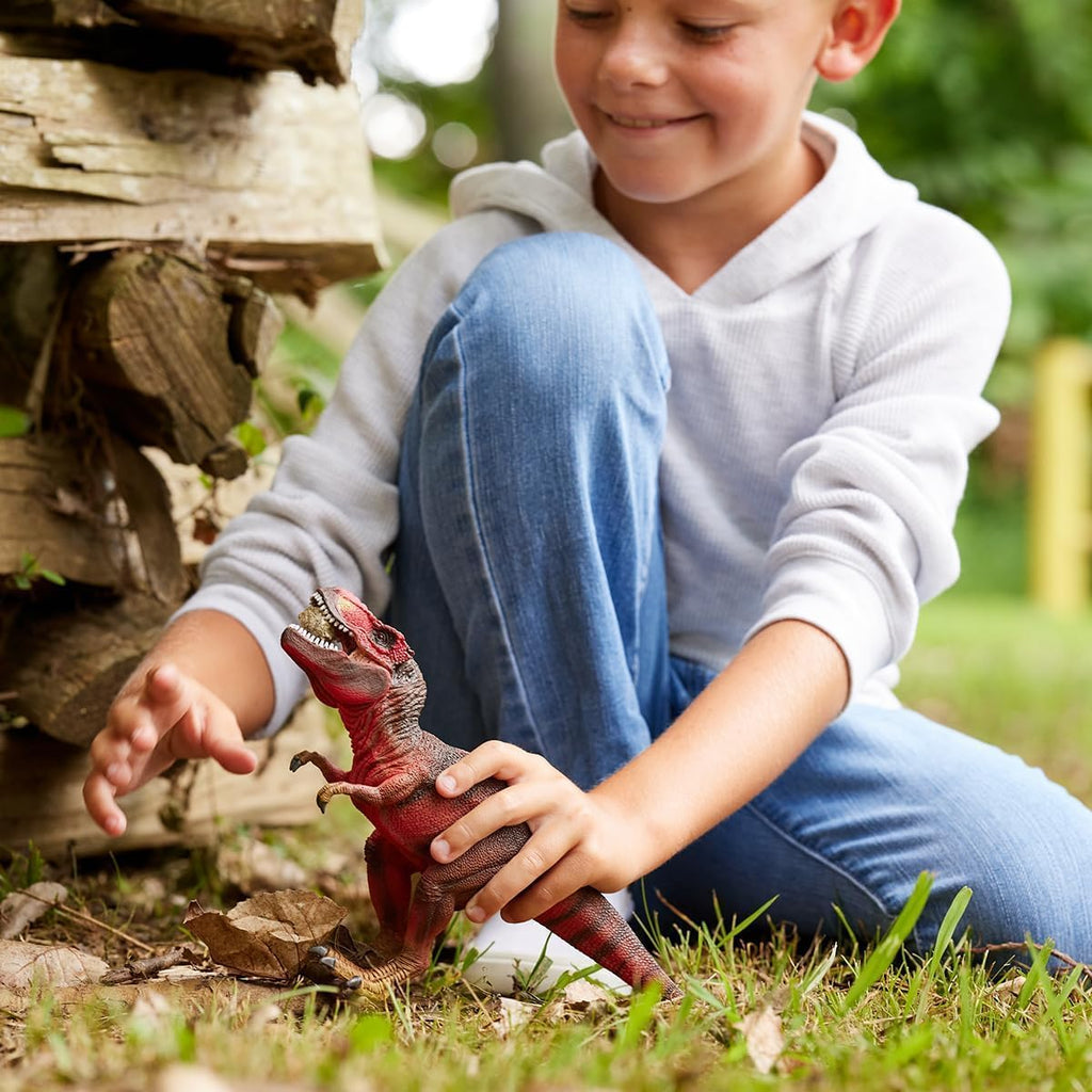 Schleich Dinosaurs - Tyrannosaurus Rex Rojo Figuras Dino para Niños 4+ | 72068