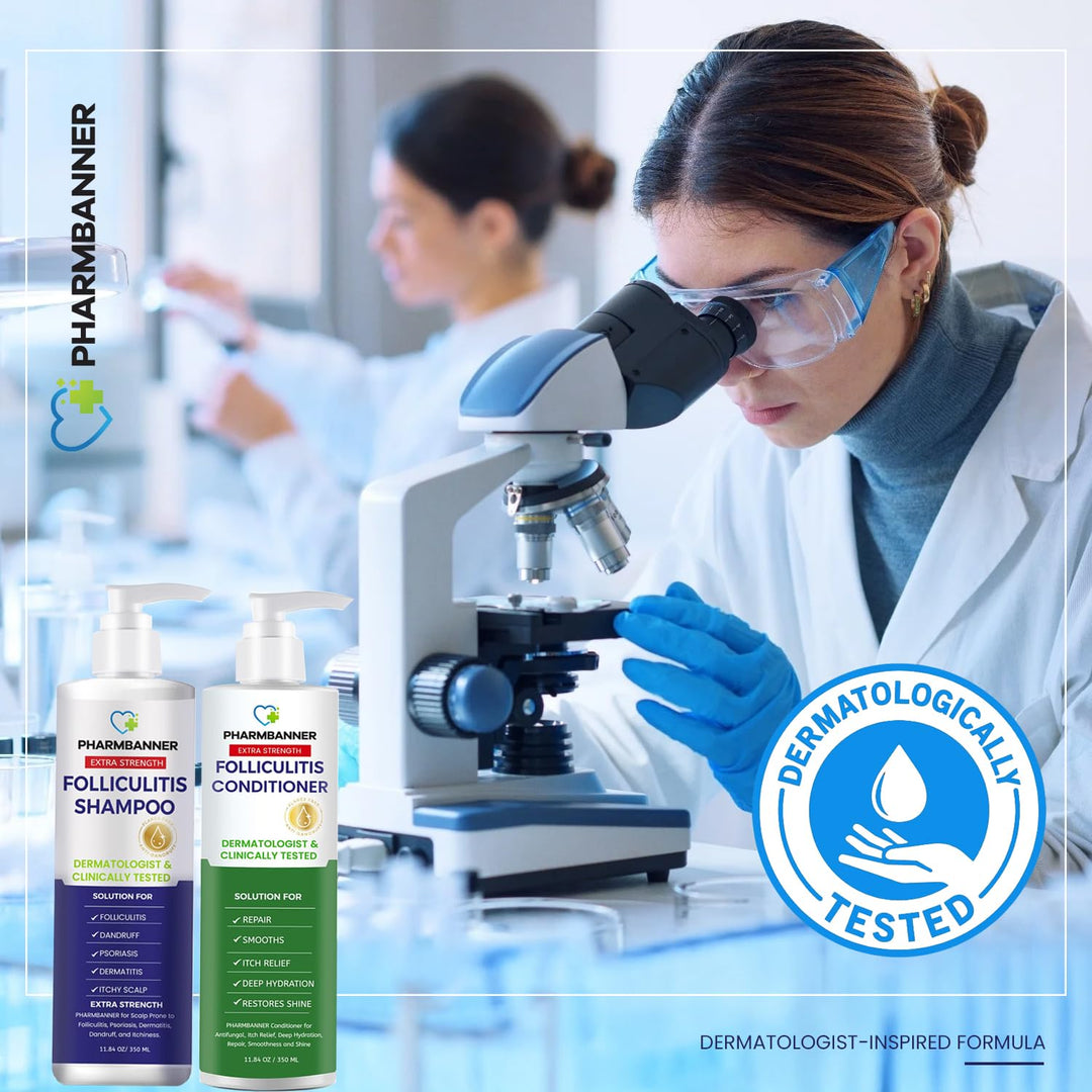 PHARMBANNER Juego de Champú y Acondicionador Antifúngico \u2013 Ace...