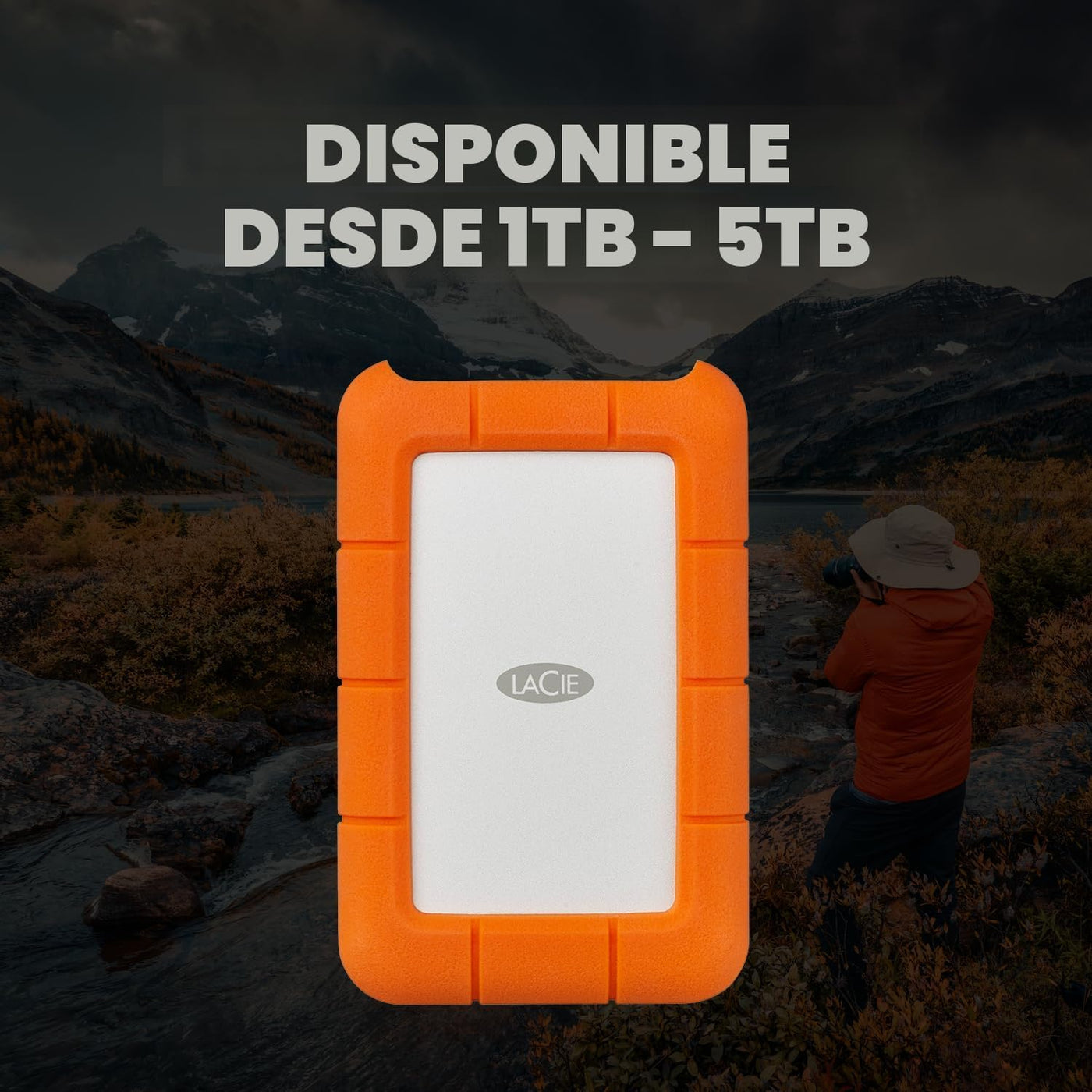 LaCie Disco duro externo resistente USB-C de 2 TB HDD portátil \u20...