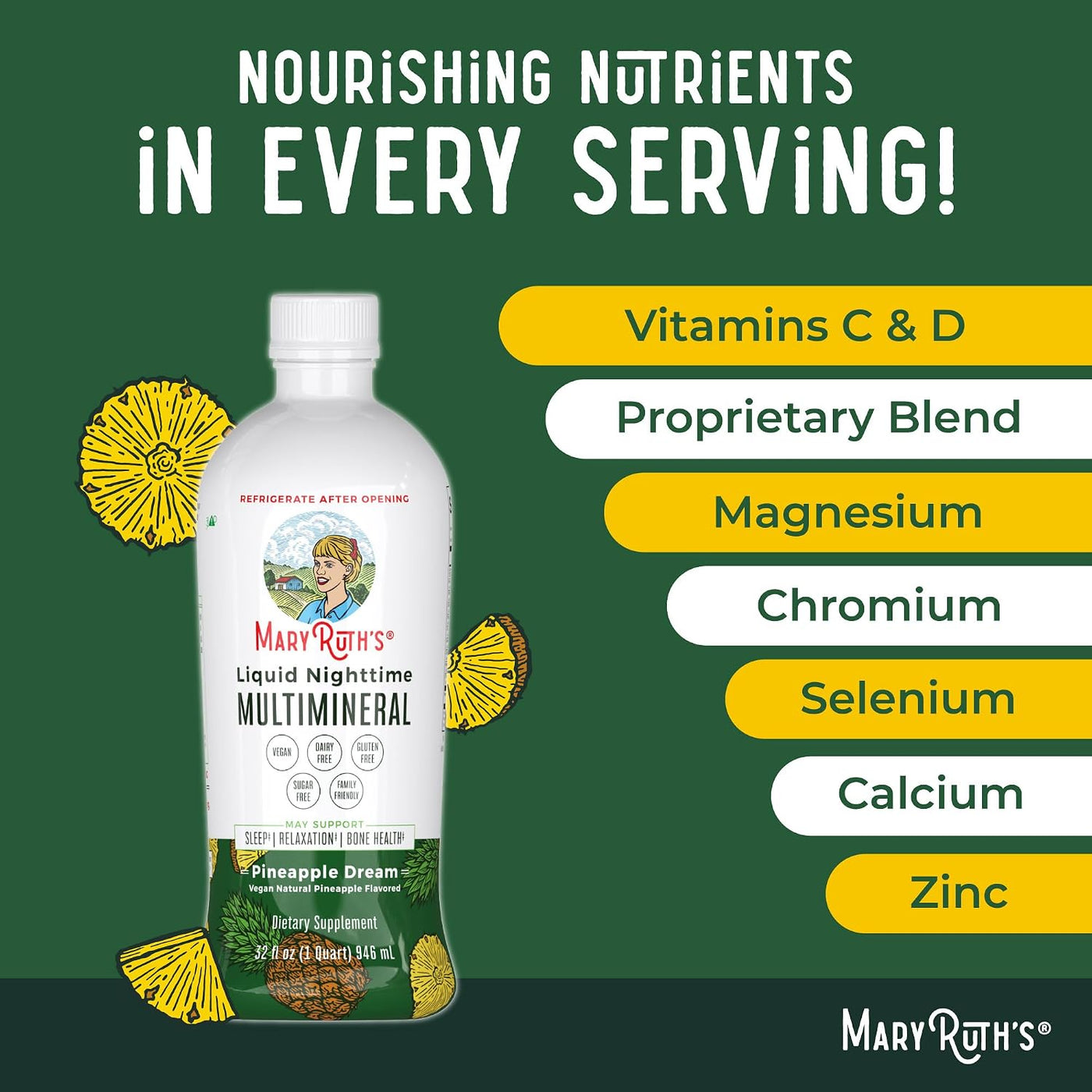 MARYRUTH'S Multivitamínico líquido matutino (fresa) y multimine...