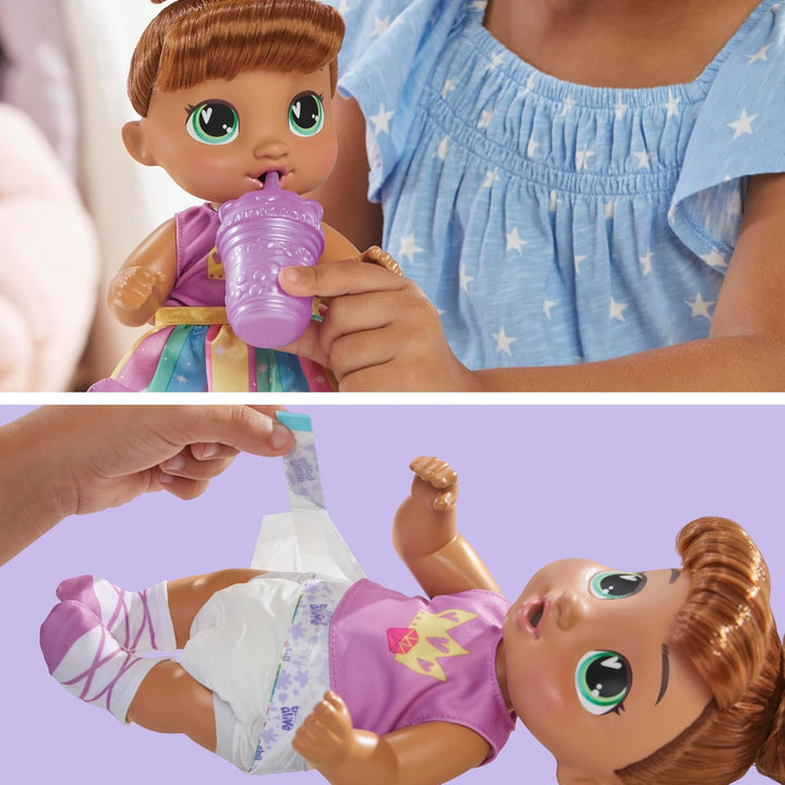Baby Alive Super BFF Sophia Sparkle Brown Hair Dress Up Baby Doll P...