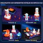 VATOS Kits de circuito de ciencia espacial para niños – Kit STEM de exploración electrónica de 31 piezas con más de 100 proyectos, lanzacohetes y astronauta iluminado | Juguete educativo de aprendizaje regalo para niños y niñas a partir de 6 años