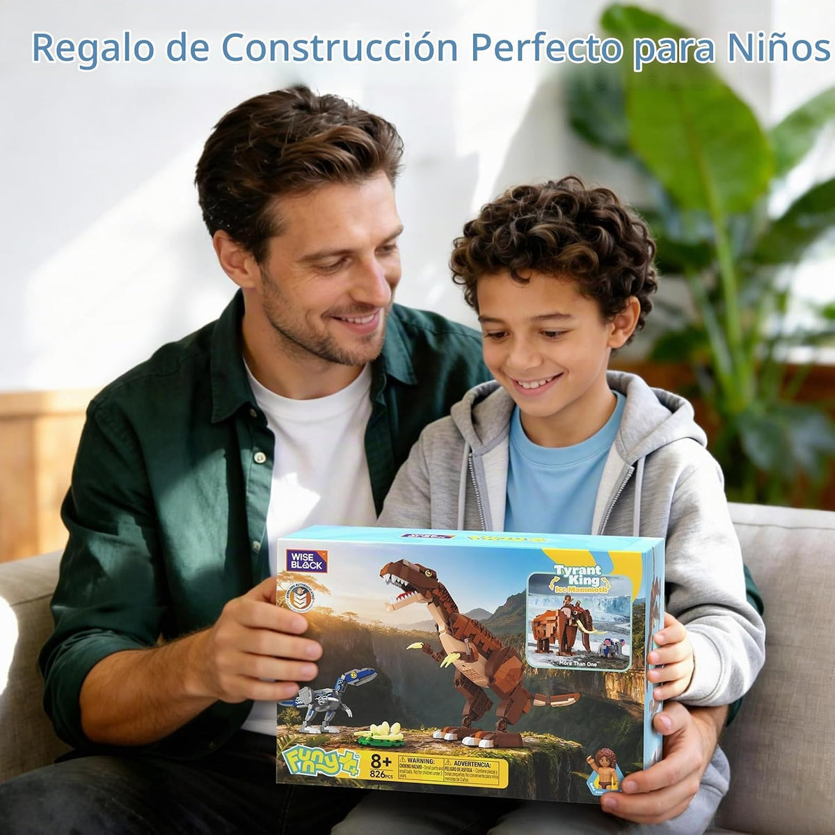 Wise Block - Juego de construcción 2 en 1 T-Rex y elefante para niños, 826
