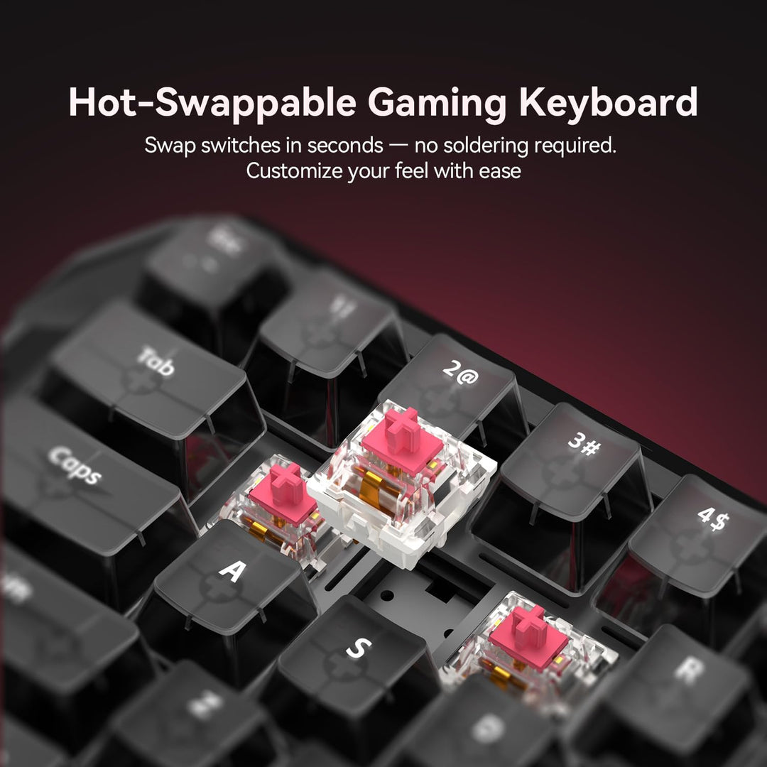 DarkBeacon Blade68 Teclado mecánico con cable 65%, interruptores si...