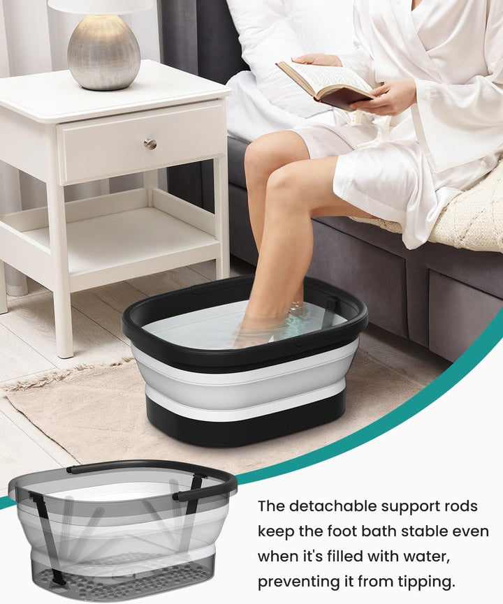 Nekteck Bañera plegable para remojar pies, baño de pies, remojo de...