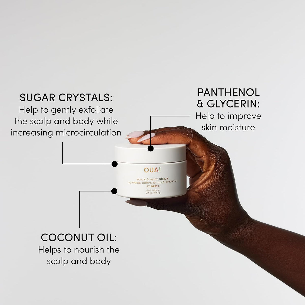 OUAI Paquete de viaje St. Barts \u2013 Incluye exfoliante corporal...