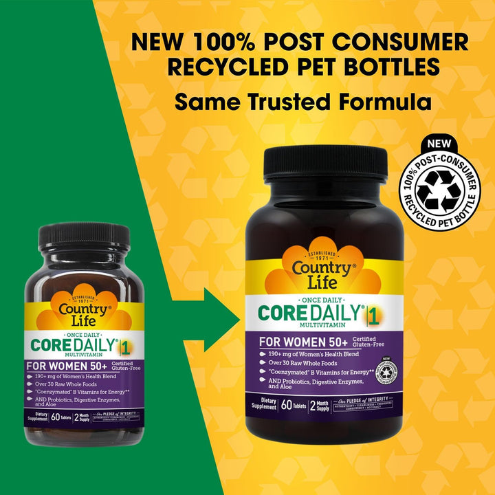 Country Life CORE Daily-1 - Multivitamínico para mujeres mayores de...