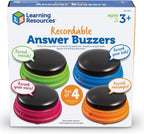 Learning Resources - Zumbadores de respuesta grabables, juego de 4