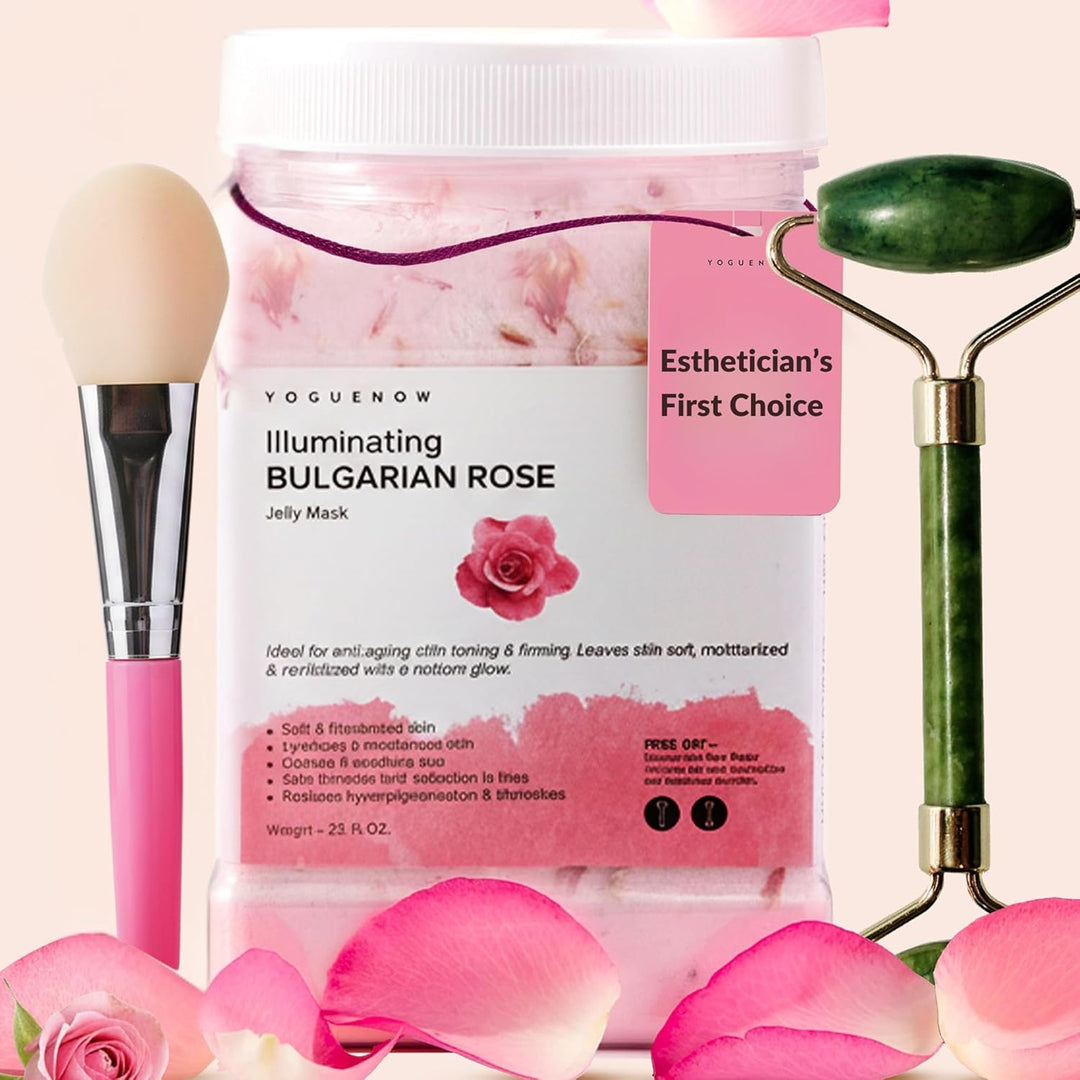 Mascarilla facial de gelatina para faciales \u2013 Rosa búlgara hid...