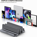 YICOSUN Soporte vertical de aluminio para portátil de 4 ranuras par...