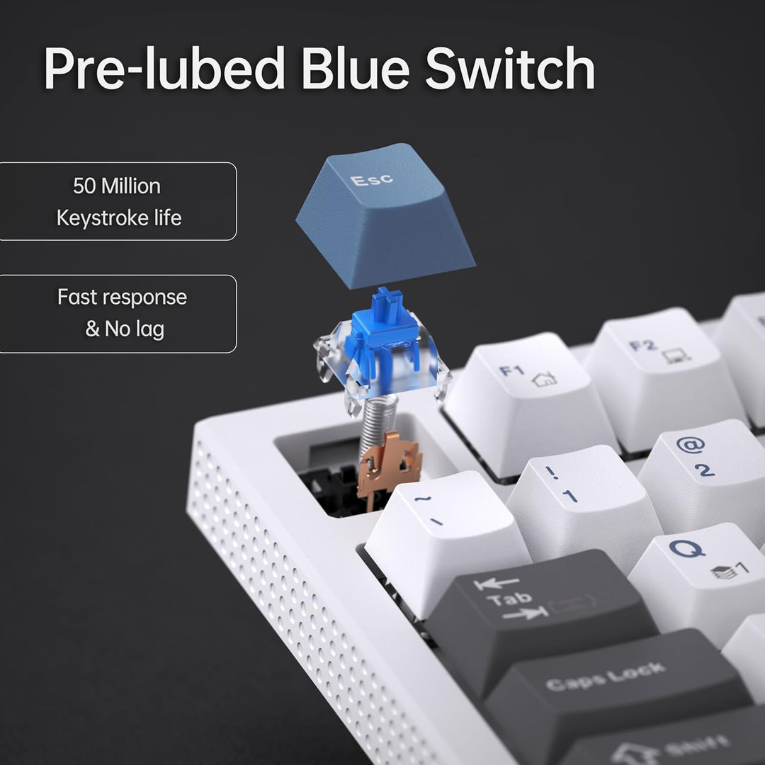 KEMOVE K98SE Teclado mecánico para juegos, teclado programable con...